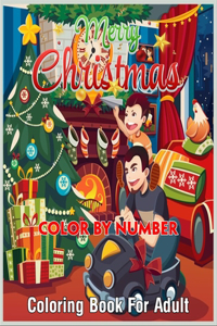 Merry Christmas Color By Number Coloring Book For Adult