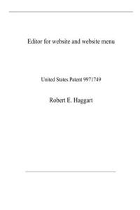 Editor for website and website menu