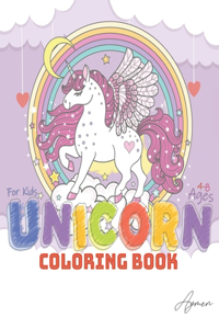 Unicorn Coloring Book for Kids Ages 4-8