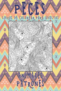 Libros de colorear para adultos - Patrones - Animales - Peces