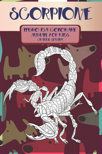 Libro da colorare - Grande stampa - Animale for Kids - Scorpione