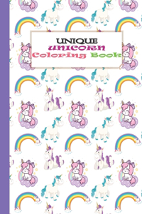 Unique Unicorn Coloring Book