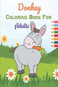 Donkey Coloring Book For Adults