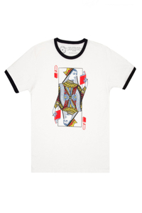Queen of Books Unisex Ringer T-Shirt Medium