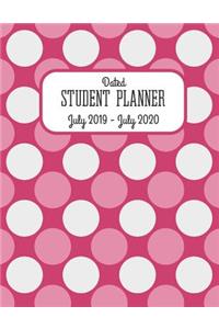 Dated Student Planner July 2019 - July 2020.