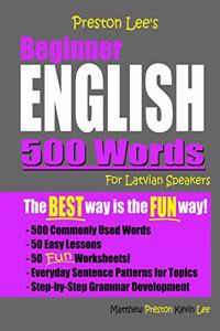 Preston Lee's Beginner English 500 Words For Latvian Speakers