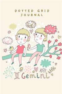 Dotted Grid Journal: Cute Gemini Theme Cover