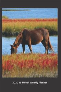 Plan On It 2020 Weekly Calendar Planner - Wild Horse On The River Marsh