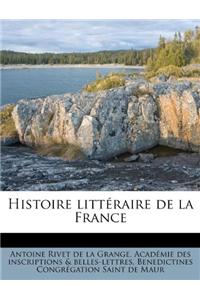 Histoire Litteraire de La France