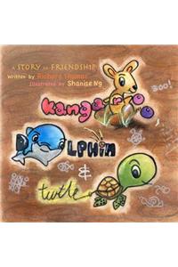 Kangaroo, Dolphin and Turtle