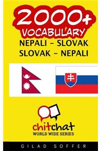 2000+ Nepali - Slovak Slovak - Nepali Vocabulary