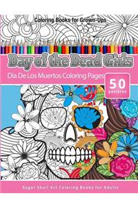 Coloring Books for Grown-Ups Day of the Dead Girls