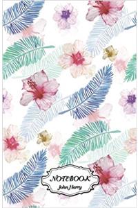 Notebook Dot-grid Hibiscus Feather