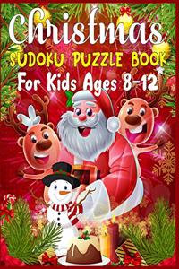 Christmas Sudoku Puzzle Book For Kids ages 8-12