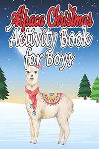 Alpaca Christmas Activity Book for Boys