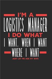 I'm a Logistics Manager I Do What I Want, When I Want, Where I Want. Just Let Me Ask My Wife