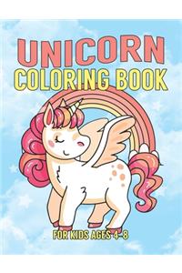 Unicorn Coloring Book for Kids Ages 4-8