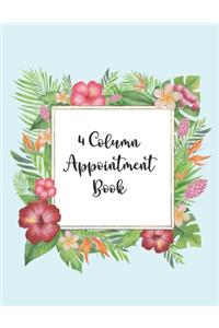 4 Column Appointment Book
