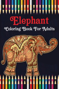 Elephant coloring book for adults