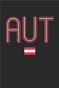 Vintage Austria Notebook - Austria Diary - Retro Austrian Flag Journal - Austria Gifts