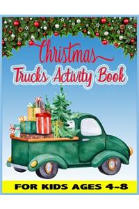 Christmas Truck Activity Book for Kids Ages 4-8