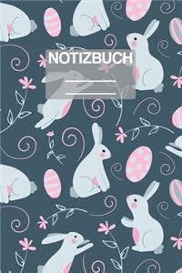 Notizbuch A5 Muster Hase Hasen Ostern Eier Bunt