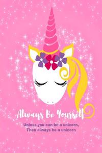 Pink Unicorn Journal for Girls