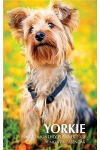 Yorkie Pocket Monthly Planner 2018