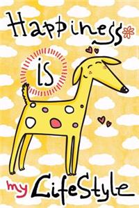 Bullet Journal Notebook for Dog Lovers, Happiness Is My Lifestyle Yellow Dog 5