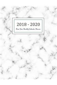 2018 - 2020 Three Year Monthly Calendar Planner