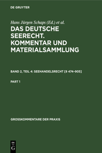 Seehandelsrecht [§ 474-905]