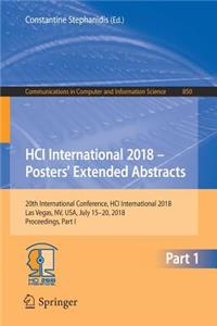 HCI International 2018 – Posters' Extended Abstracts