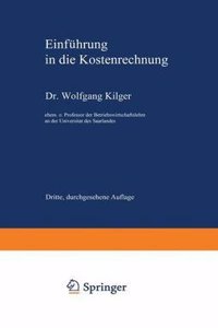 Einfuhrung in Die Kostenrechnung