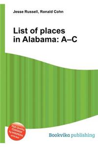 List of Places in Alabama