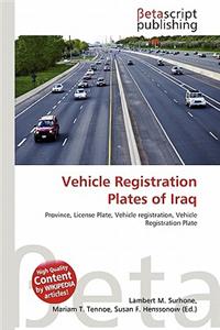 Vehicle Registration Plates of Iraq