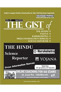 THE GIST of Yojana, Kurukshetra, PIB VOLUME-27 APRIL 2015