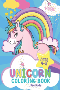 Unicorn Coloring Book for Kids Ages 4-8