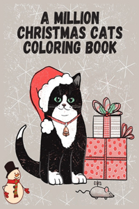 million christmas cats coloring book