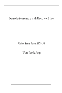 Nonvolatile memory with block word line