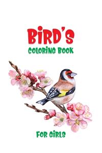 Bird's Coloring Book For Girls