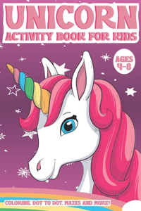 Unicorn Activity Book for Kids Ages 4-8