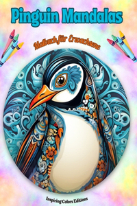 Pinguin Mandalas Malbuch für Erwachsene Anti-Stress-Motive zur Förderung der Kreativität