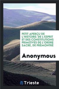 Petit Aperçu de l'Histoire