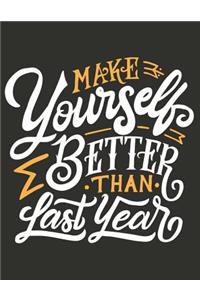 Make yourself better than last year