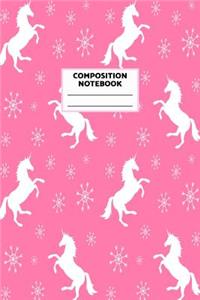 Composition Notebook: Unicorn Journal for Girls, Teen and Women Cute Matte Cover Design with Blank Lined Interior College Ruled (Great as Party Favors, Gifts, Diary, Jour