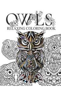 Owls Relaxing coloring book