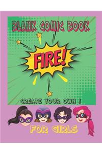 Blank Comic Book For Girls