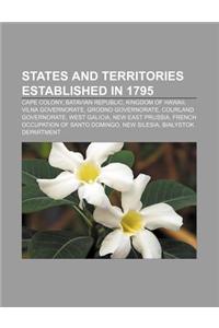 States and Territories Established in 1795