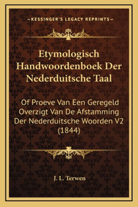 Etymologisch Handwoordenboek Der Nederduitsche Taal