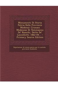 Monumenti Di Storia Patria Delle Provincie Modensi